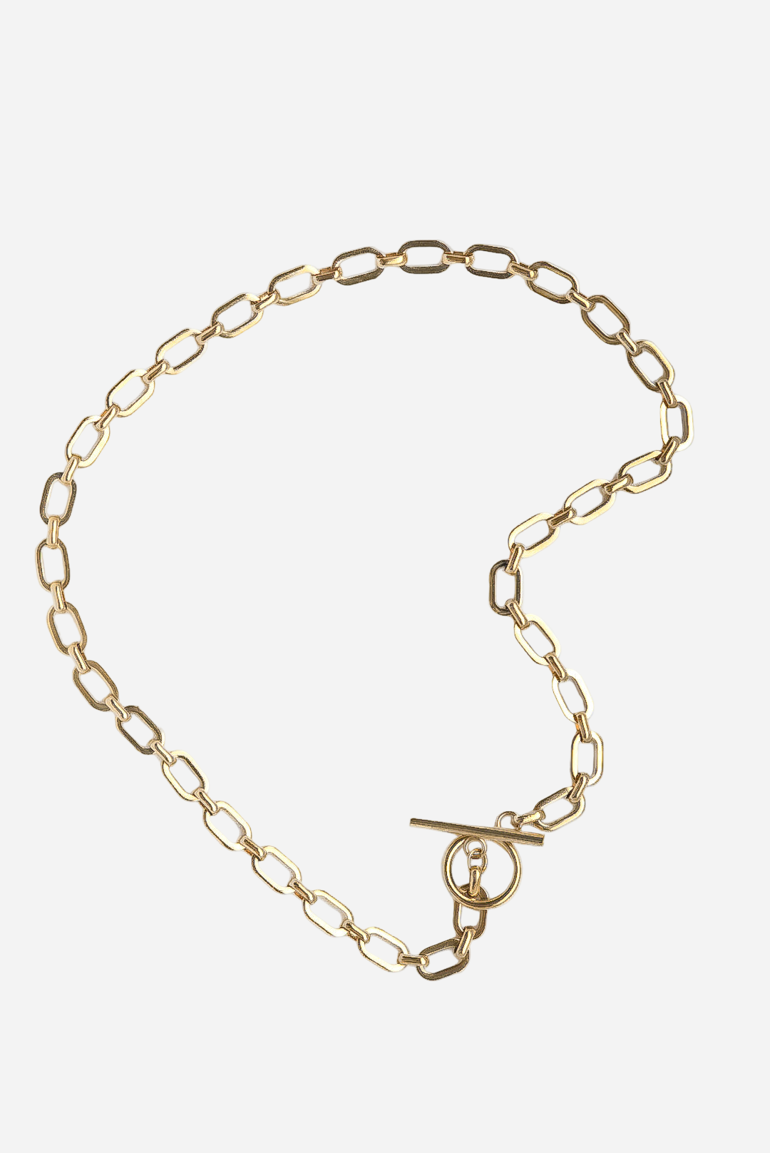 Chunky Link Chain Necklace with T-Bar Closure