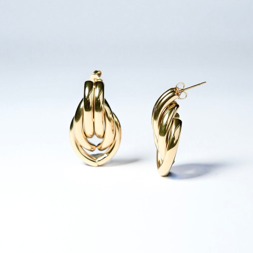 Statement Sculpted Stud Earrings