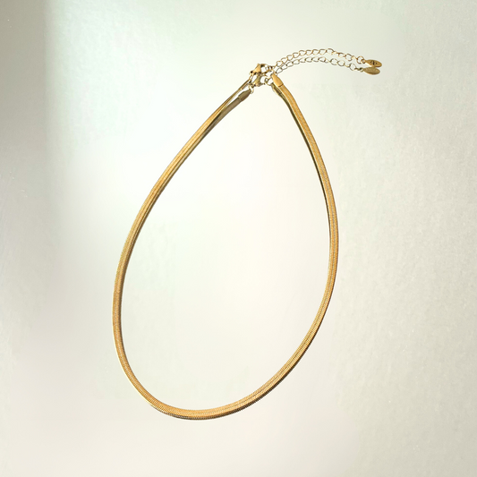 Sleek Gold Snake Chain Necklace