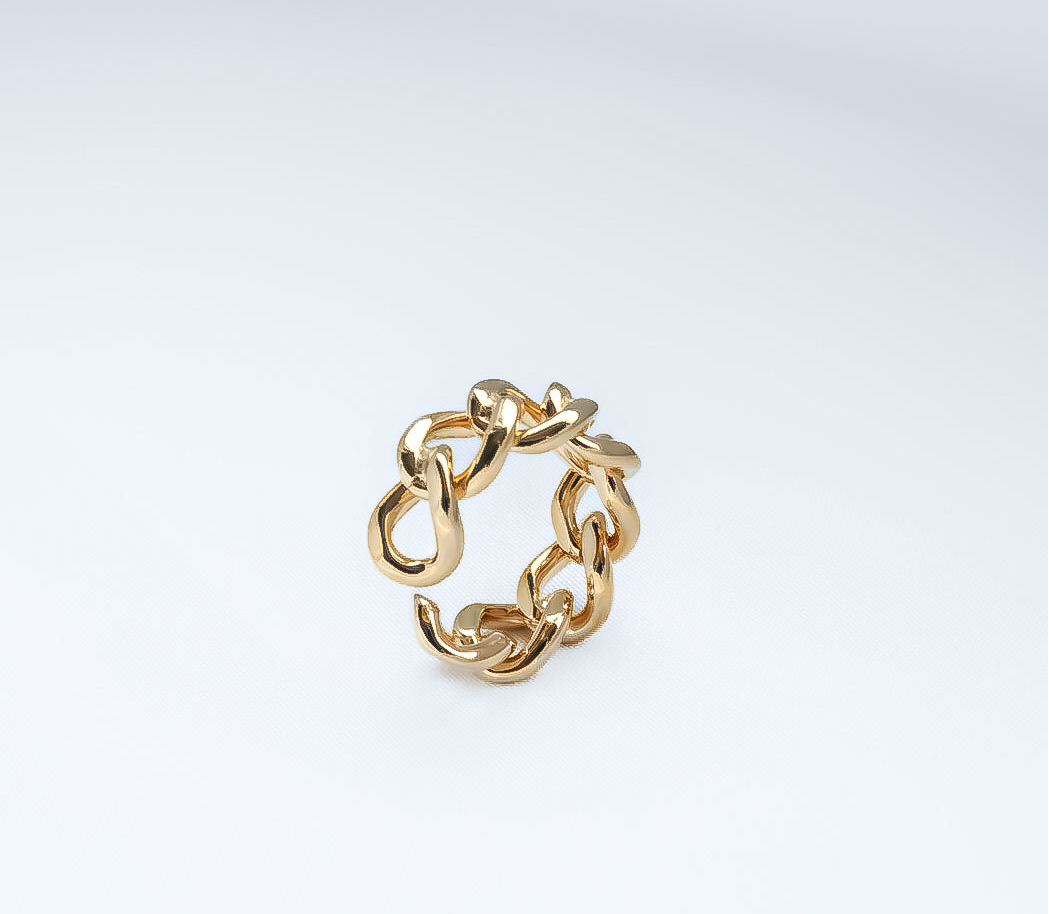 Sculpted Bold Chain Ring