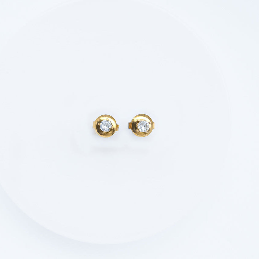 Classic Solitaire Stud Earrings