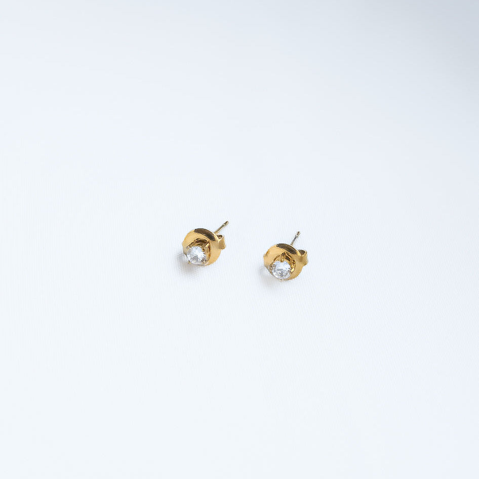Classic Solitaire Stud Earrings