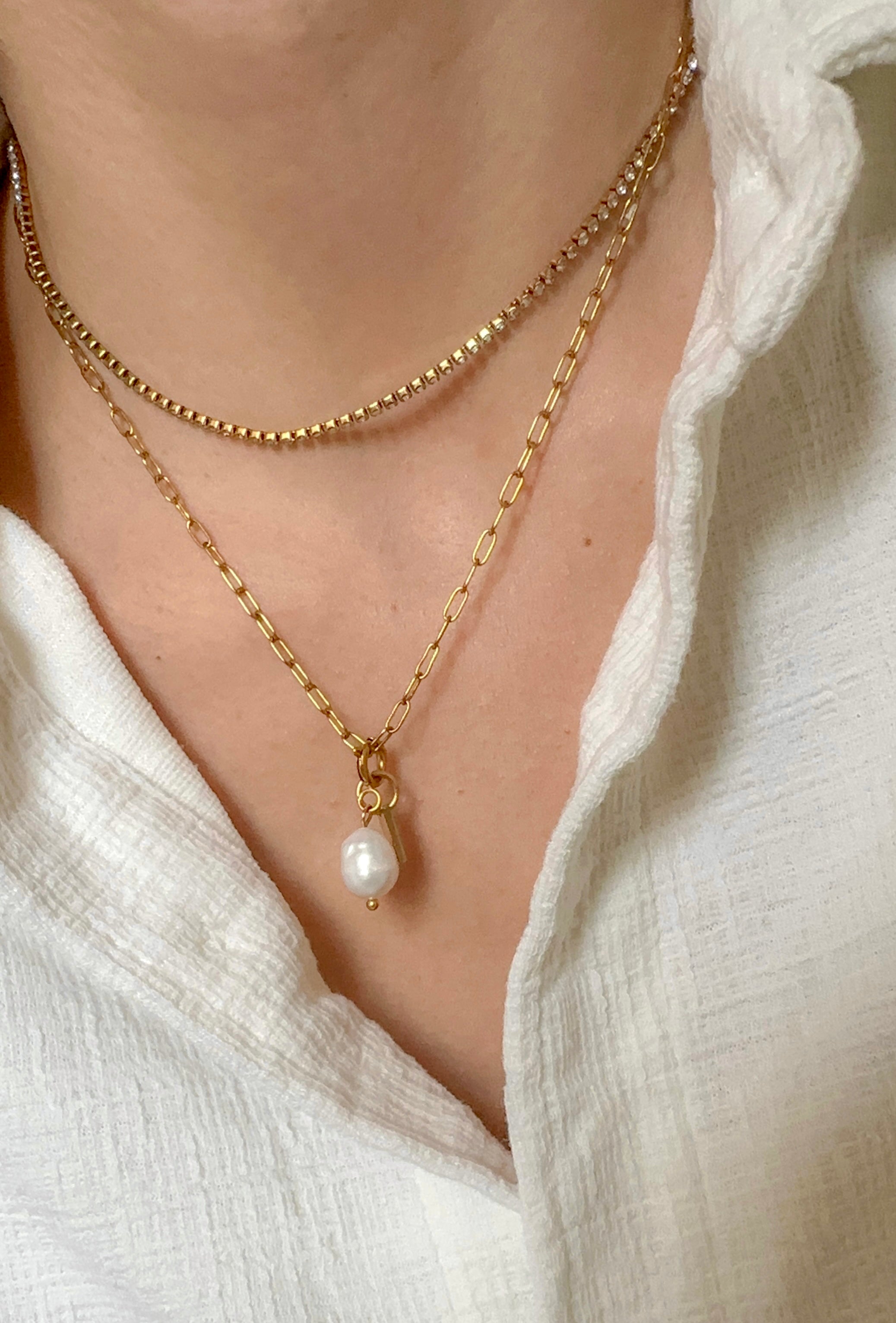 Fine Paperclip Chain Necklace
