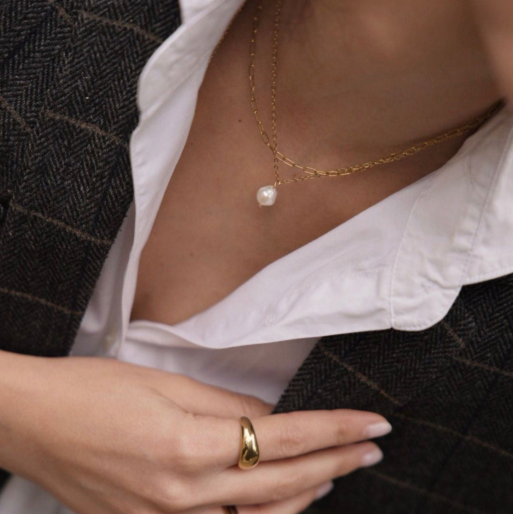 Pearl Drop Necklace Ariella Edit