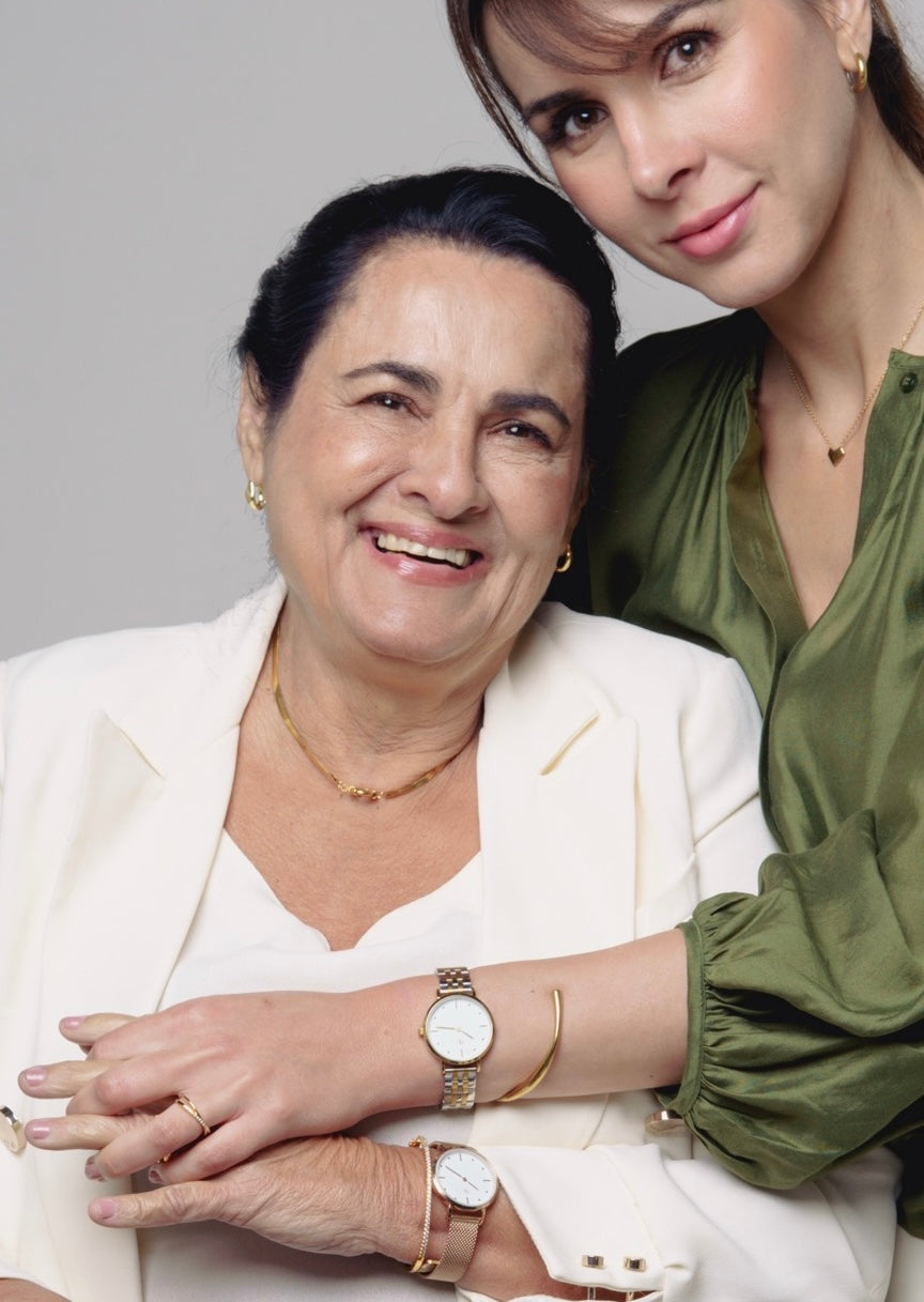 Flávia Rose Gold Mesh Watch