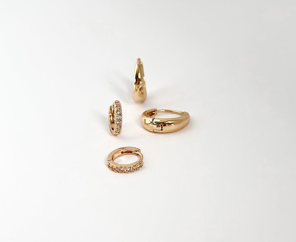 Classic & Sparkle Hoop Set