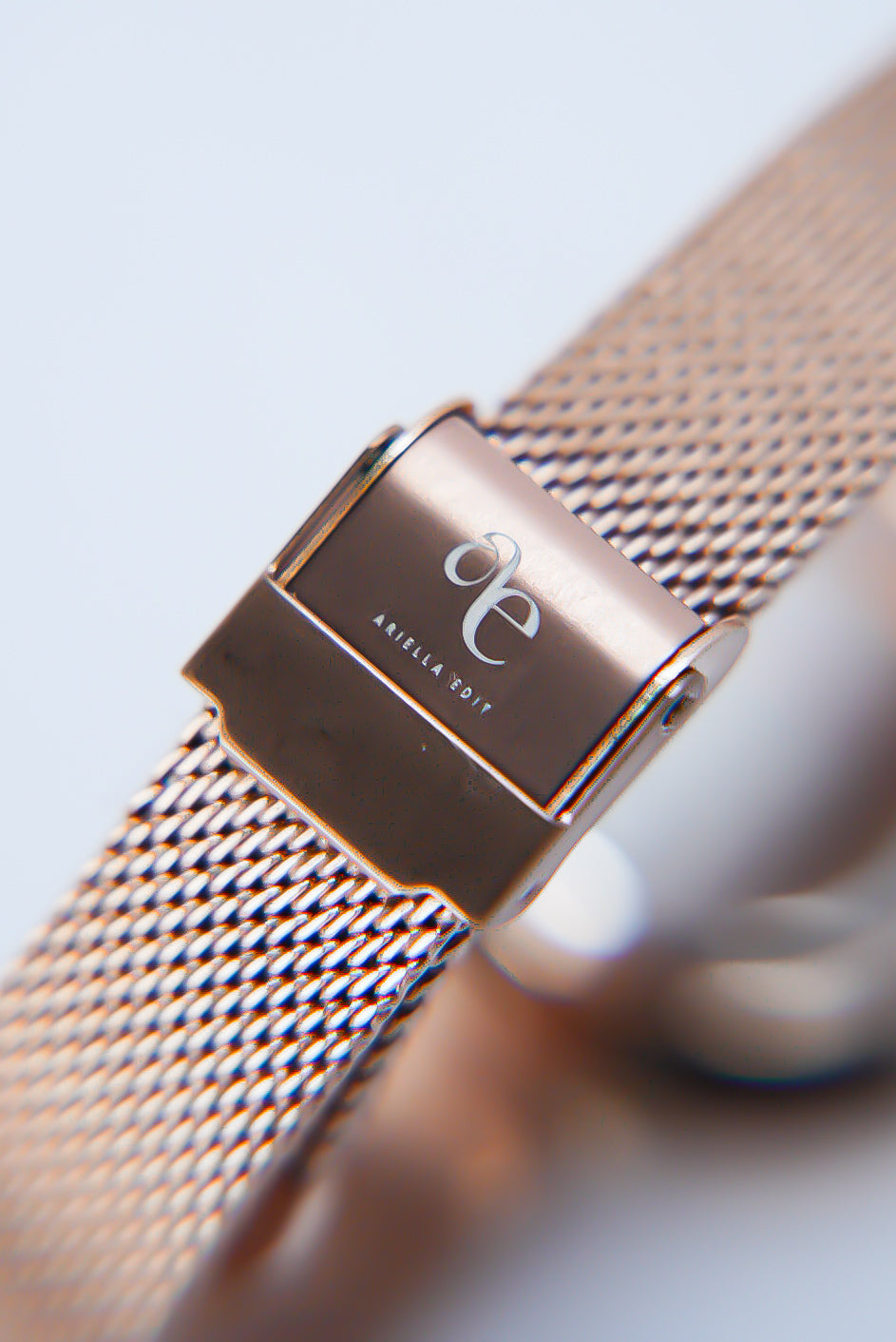 Flávia Rose Gold Mesh Watch
