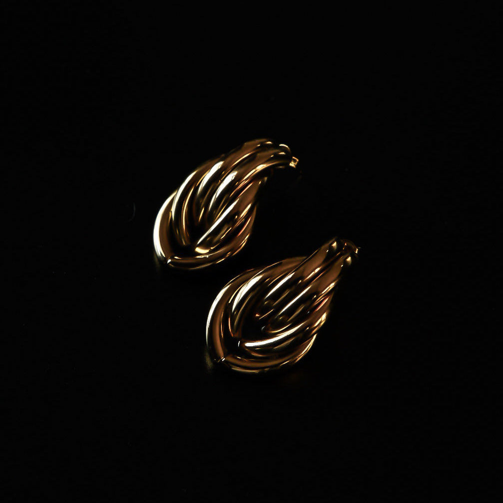 Statement Sculpted Stud Earrings