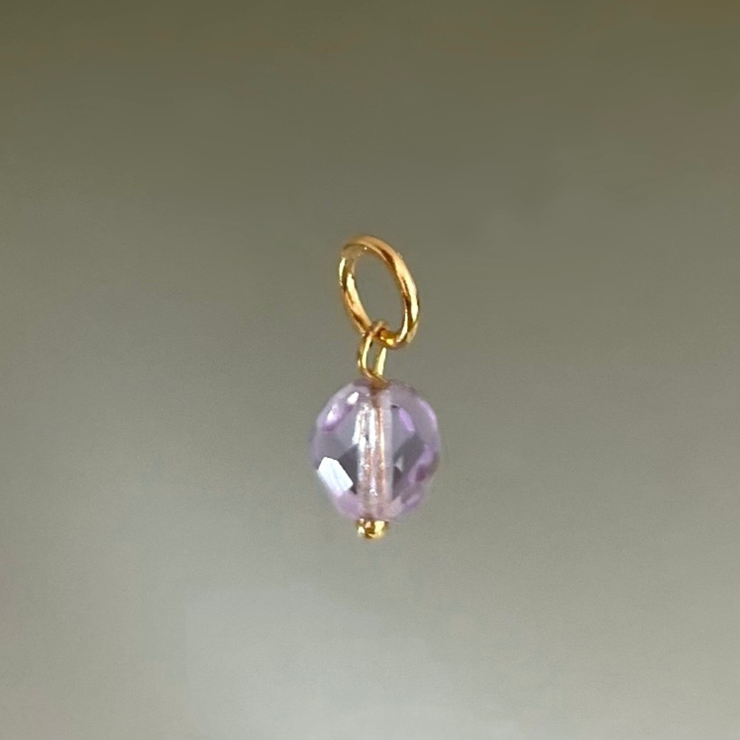 Lilac Crystal Charm