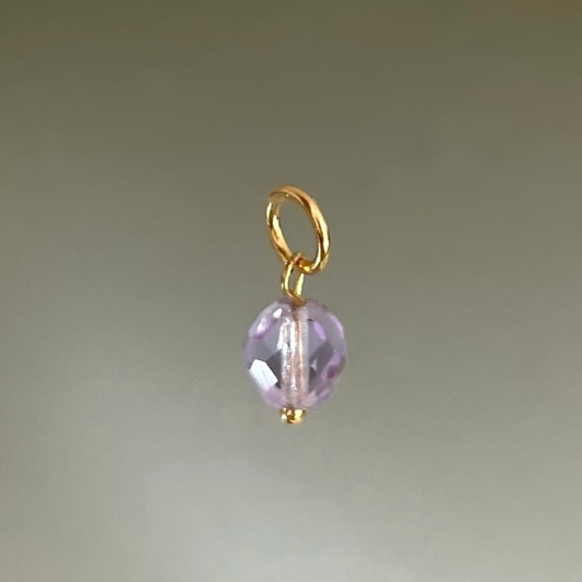 Lilac Crystal Charm